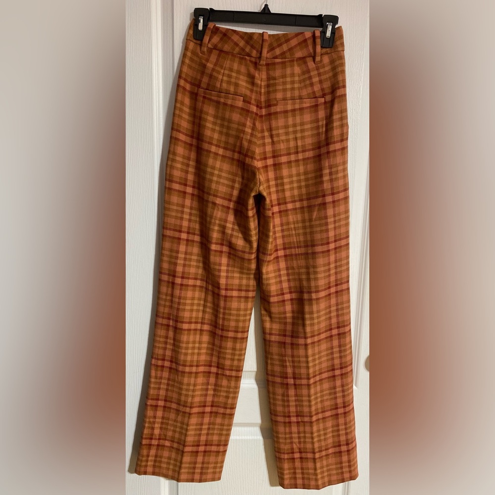 Aritzia Wilfred High Waisted Wool Blend Plaid Carnaby Carrot Ankle Pants Size 0 - Picture 8 of 14